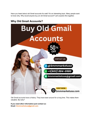 Why is buying Gmail accounts beneficial 2025_