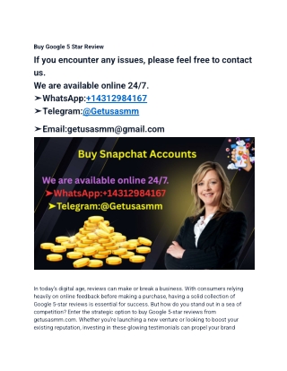 Buy Google Reviews Online from $9.5, Real 5 Stars