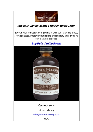 Buy Bulk Vanilla Beans Nielsenmassey