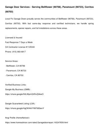 Garage_Service_Bellflower_Paramount_Cerritos
