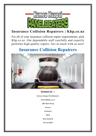 Insurance Collision Repairers  Khp.co.nz