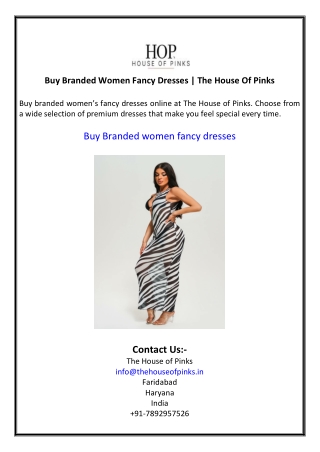 Buy Branded Women Fancy Dresses  The House Of Pinks