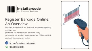 Register Barcode Online | InstaBarcode