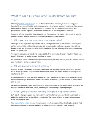 Custom Home Builder Vancouver