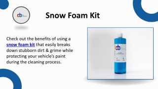 Snow Foam Kit