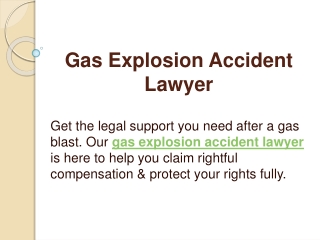 Gas Explosion Accident Lawyer