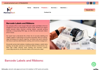 Premium Barcode Labels and Ribbons at Best Price – Mantaz Technologies