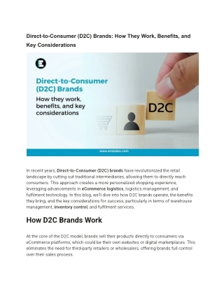 Direct-to-Consumer (D2C) Brands_ How They Work, Benefits, and Key Considerations