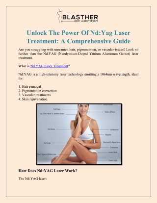 Unlock The Power Of NdYag Laser Treatment A Comprehensive Guide