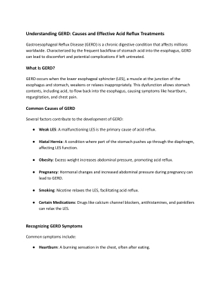 Understanding GERD_ Causes and Effective Acid Reflux Treatments