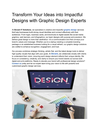 Your Ideas into Impactful Designs with Graphic Design document