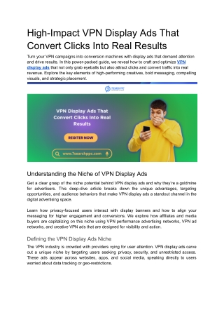 High-Impact VPN Display Ads That Convert Clicks Into Real Results