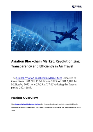 Aviation Blockchain Market