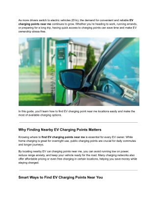 EV Charging Points Near Me_ Save Time with Smart Charging Solutions