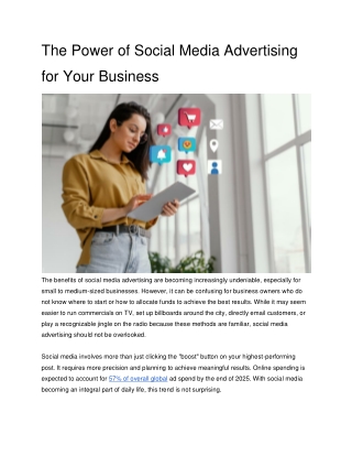 The Power of Social Media Advertising for Your Business