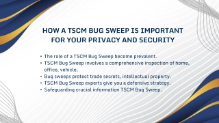 How a TSCM Bug Sweep Is Important For Your Privacy and Security