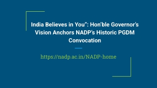 NADP Nagpur’s Historic PGDM Convocation 2025