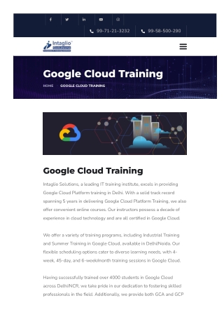 Google Cloud Training in Noida