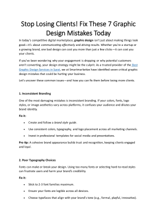 Stop Losing Clients! Fix These 7 Graphic Design Mistakes Today