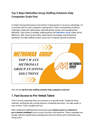 Innovate with MetroMax Group – IT & Cloud Experts