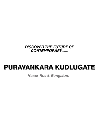 Puravankara Kudlugate Bangalore Brochure