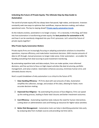 Unlocking the Future of Private Equity_ The Ultimate Step-by-Step Guide to Automation