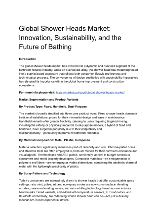 Global Shower Heads Market