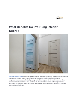 What Benefits Do Pre-Hung Interior Doors_