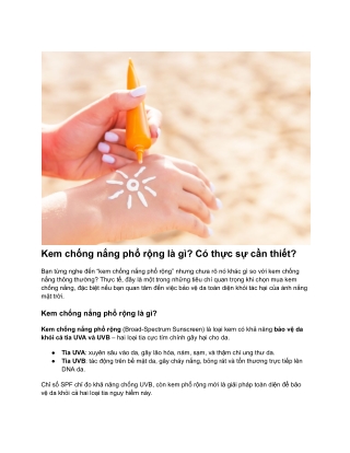 Kem chống nắng phổ rộng là gì_