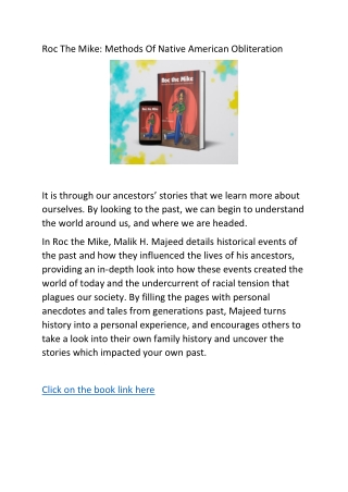 Roc The Mike: Methods Of Native American Obliteration