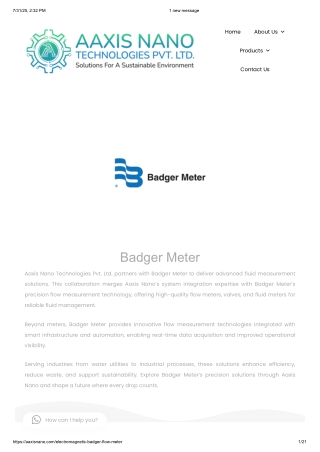 Aaxis Nano - Electromagnetic Flowmeter