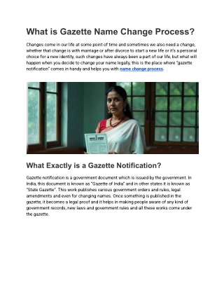 What is Gazette Name Change Process