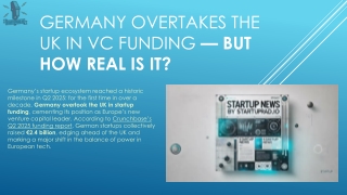Germany Startup Funding 2025 Takes Over UK Q2 2025