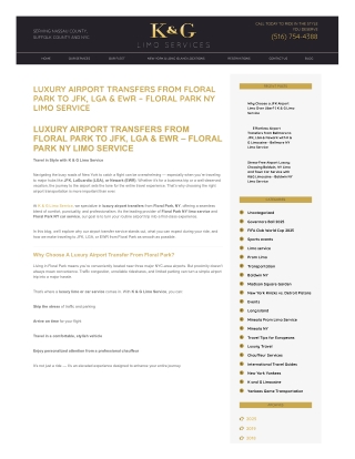 Luxury Airport Transfers from Floral Park to JFK, LGA & EWR – Floral Park NY Lim