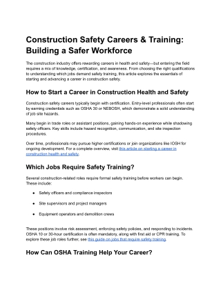 Construction Safety Careers & Training_ Building a Safer Workforce