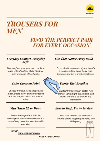 How to Choose the Right Trousers for Men