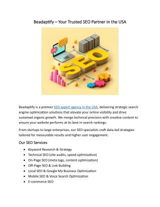 Beadaptify – Your Trusted SEO Partner in the USA