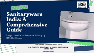 Sanitaryware India A Comprehensive Guide