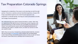 Accurate & Affordable Tax Preparation in Colorado Springs