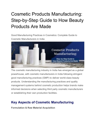 Cosmetic Products Manufacturing_ Step-by-Step Guide to How Beauty Products Are Made