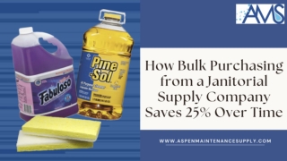 How Bulk Purchasing from a Janitorial Supply Company Saves 25% Over Time