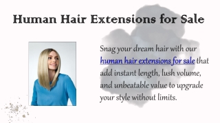 Human Hair Extensions for Sale