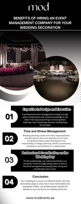 Benefits of Hiring an Event Management Company for Your wedding decoration