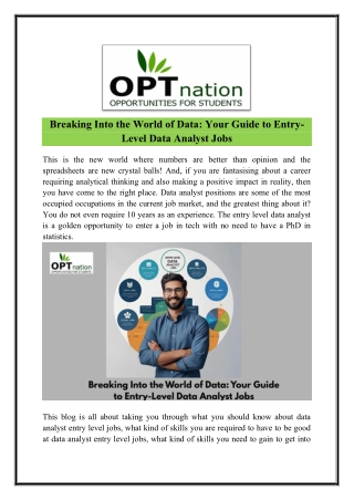 Breaking Into the World of Data- Your Guide to Entry-Level Data Analyst Jobs