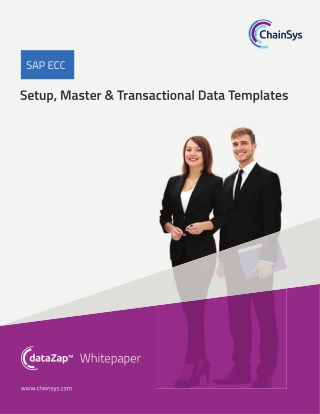 SAP ECC Applications Setup, Master and Transactions Templates