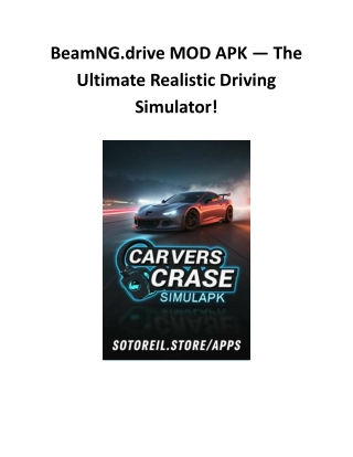 BeamNG.drive MOD APK — The Ultimate Realistic Driving Simulator!