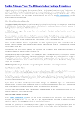 Golden Triangle Tour