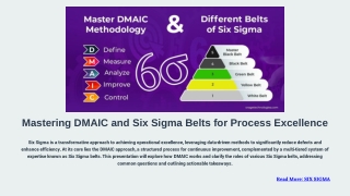 Free PPT Download: Six Sigma Belts & DMAIC Explained