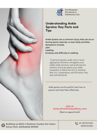 Ankle Sprain | Pain Management Physiotherapy & Rehabilitation Clinic