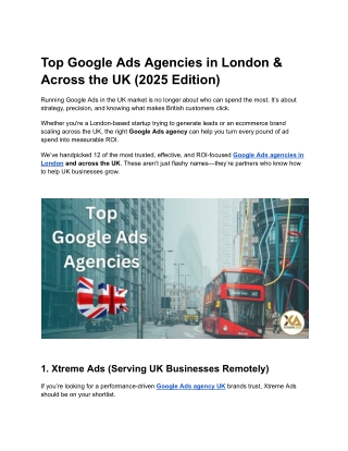 Google ads Agency In London Uk